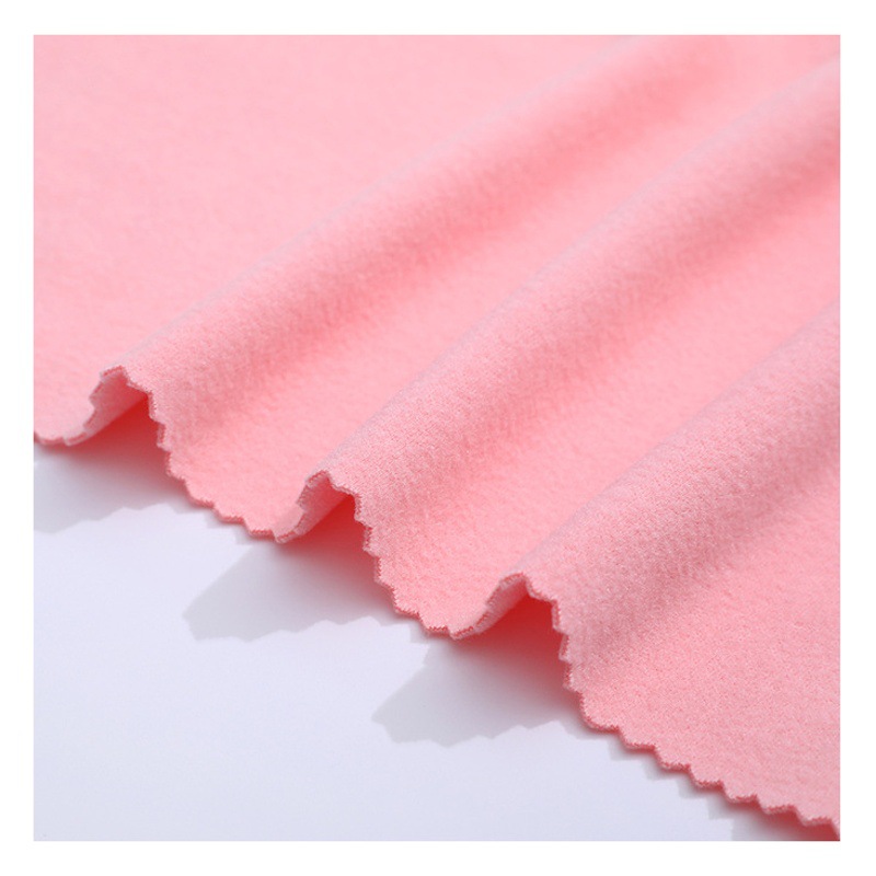 Autumn and winter stretch double-sided German velvet 260g bottoming shirt pulled wool warm velvet warm autumn pants heating flannel fabric