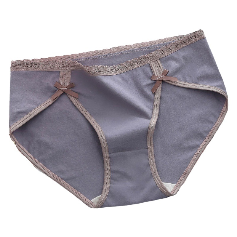 50 Pairs of Cotton Mid-Waist Underwear for Women, Cute and Girly, High Elasticity, Breathable, Hip-Hugging, Pure Cotton Crotch Briefs, Girly Style