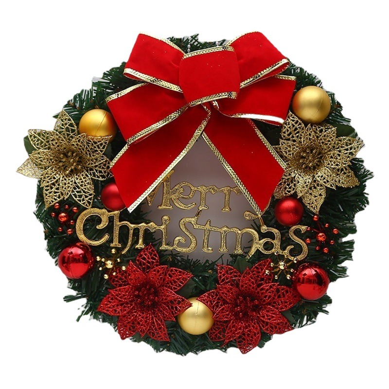 Cross-border Christmas wreath fresh window decorations green lemon door hanging tentes hotel shopping mall site layout props