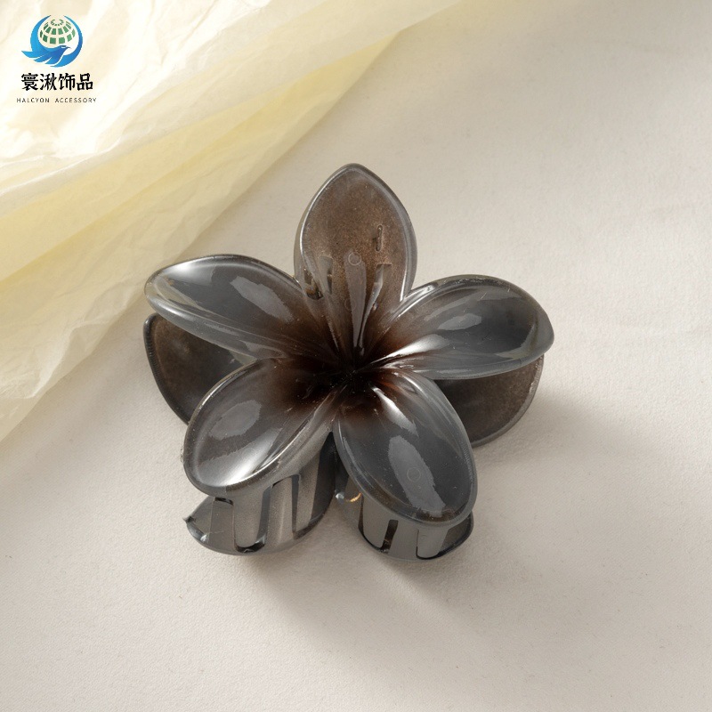Picture of Cross-border egg flower clip large high-grade gradient Flower hairpin back head updo ponytail shark clip headdress