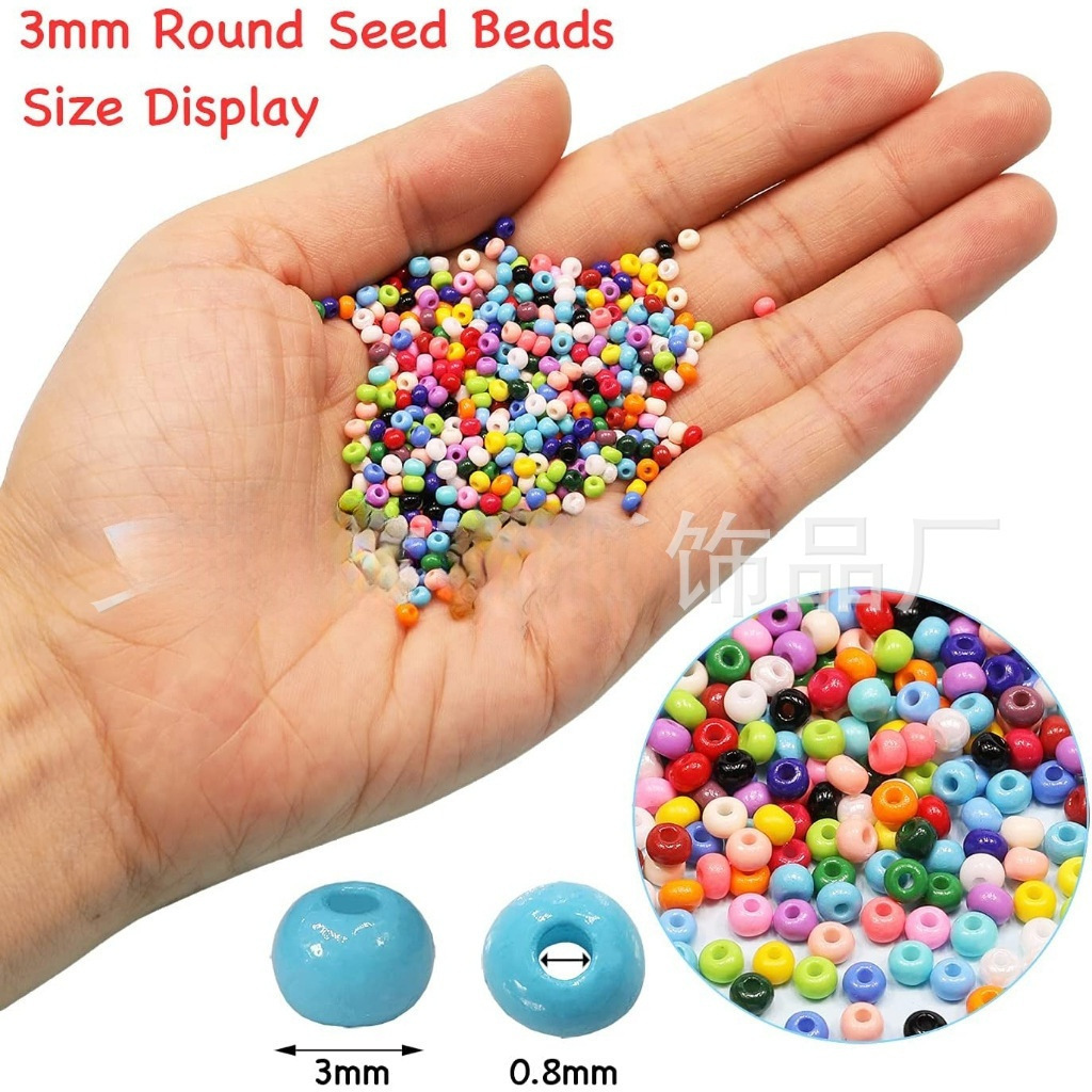 Picture of European and American rice beads letter beads glass beads 3mm elastic line suit boxed Southeast Asian explosions DIY jewelry accessories