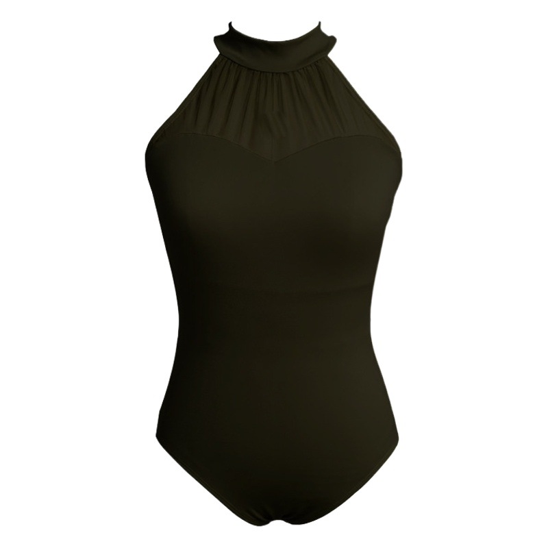 Ballet Dance All-in-one Suit Adult Women's Summer New Sleeveless Neck-hanging Art Test Practice Suit Mesh Stitching Gymnastics Suit