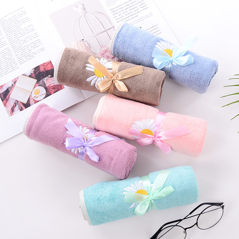 Picture of Youth pie big towel stall absorbent face towel company group purchase welfare embroidery gift towel factory wholesale