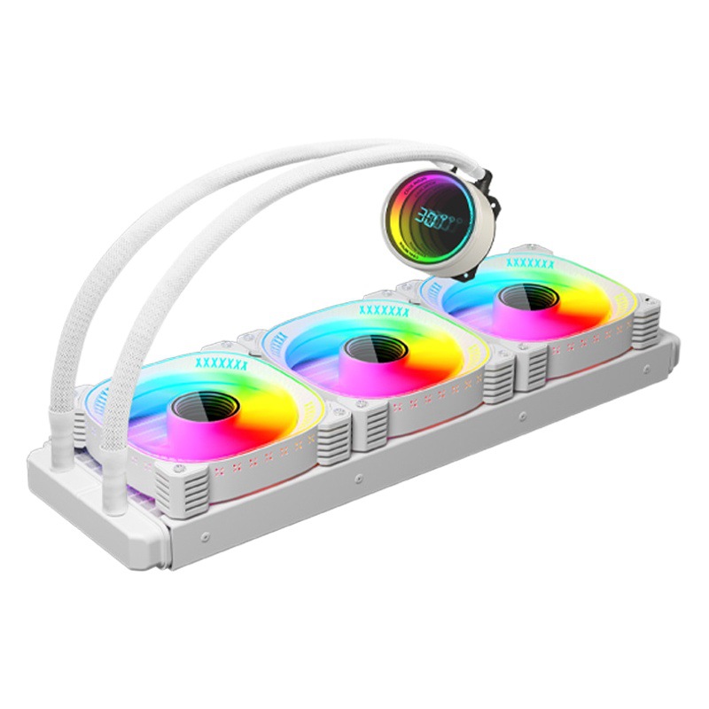 360 Digital Display water-cooled radiator computer ARGB temperature display lens multi-platform integrated CPU radiator