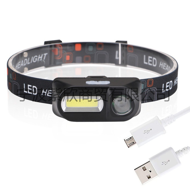 Cross-border Mini Strong Headlamp Charging Outdoor Camping Night Fishing Long Endurance Headlamp Headlamp