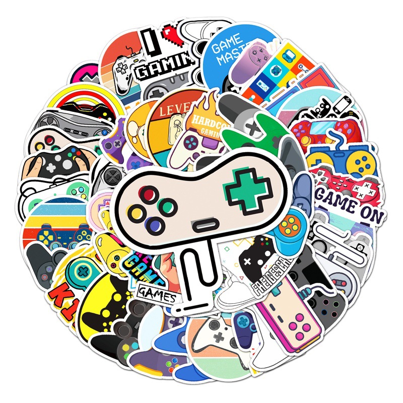 50 gamepad graffiti personality cross-border cartoon children goo card DIY skateboard luggage stickers waterproof