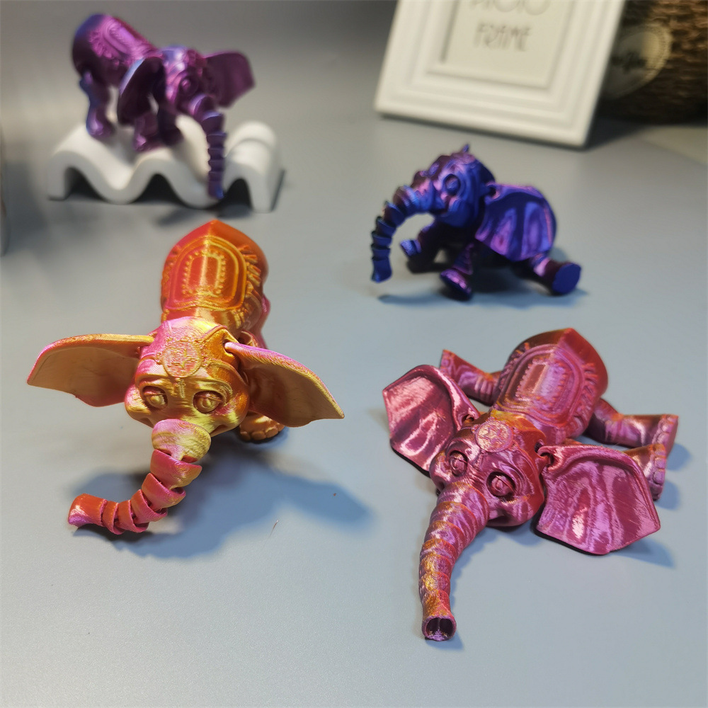 Special Offer New Circus Baby Elephant 3D Printed Animal Doll Micro Landscape Ornaments Decorative Gift Hand Model