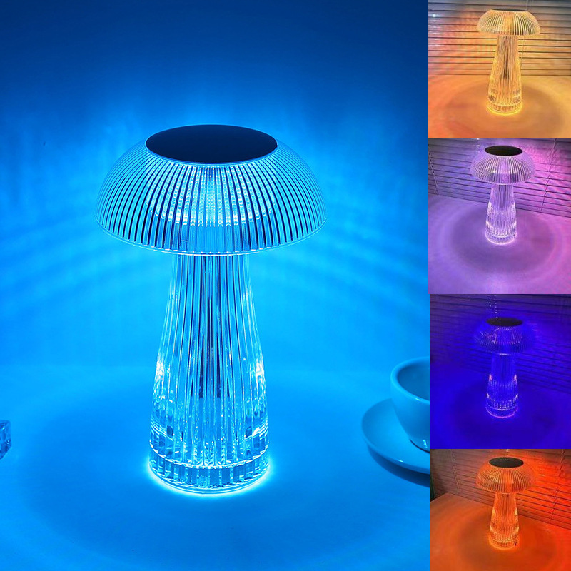 Cross-border Creative Table Lamp Net Red Rose Crystal Table Lamp Light Luxury Atmosphere Lamp Pat Lamp Advanced Sense Charging Nightlight