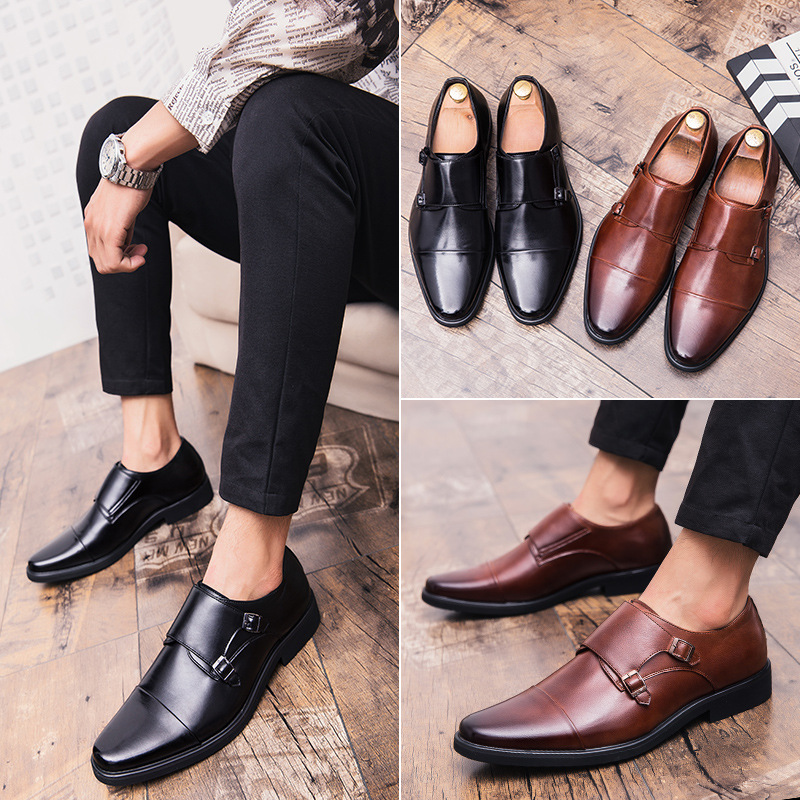 Cross-Border 2025 Four Seasons New Men's Leather Shoes British Slip-On Lazy Shoes Large Size Trendy Casual Shoes Manufacturer Wholesale