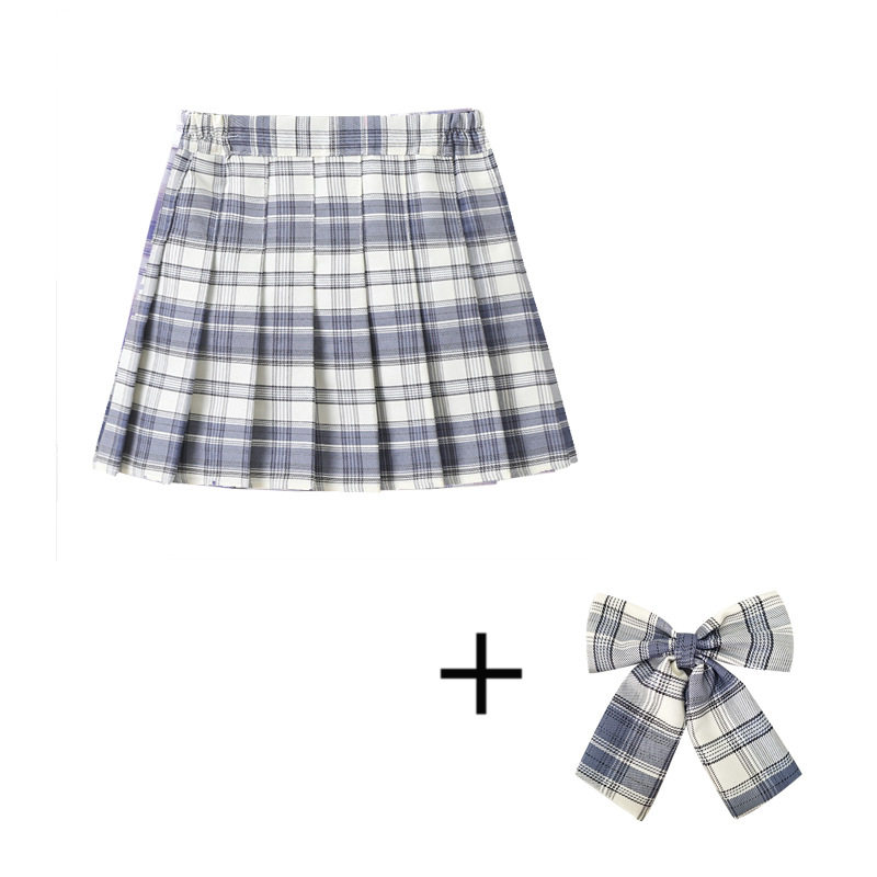 Picture of Girls' skirt children's clothing Korean style new preppy style children's short skirt class clothes plaid skirt medium and large children's pleated skirt