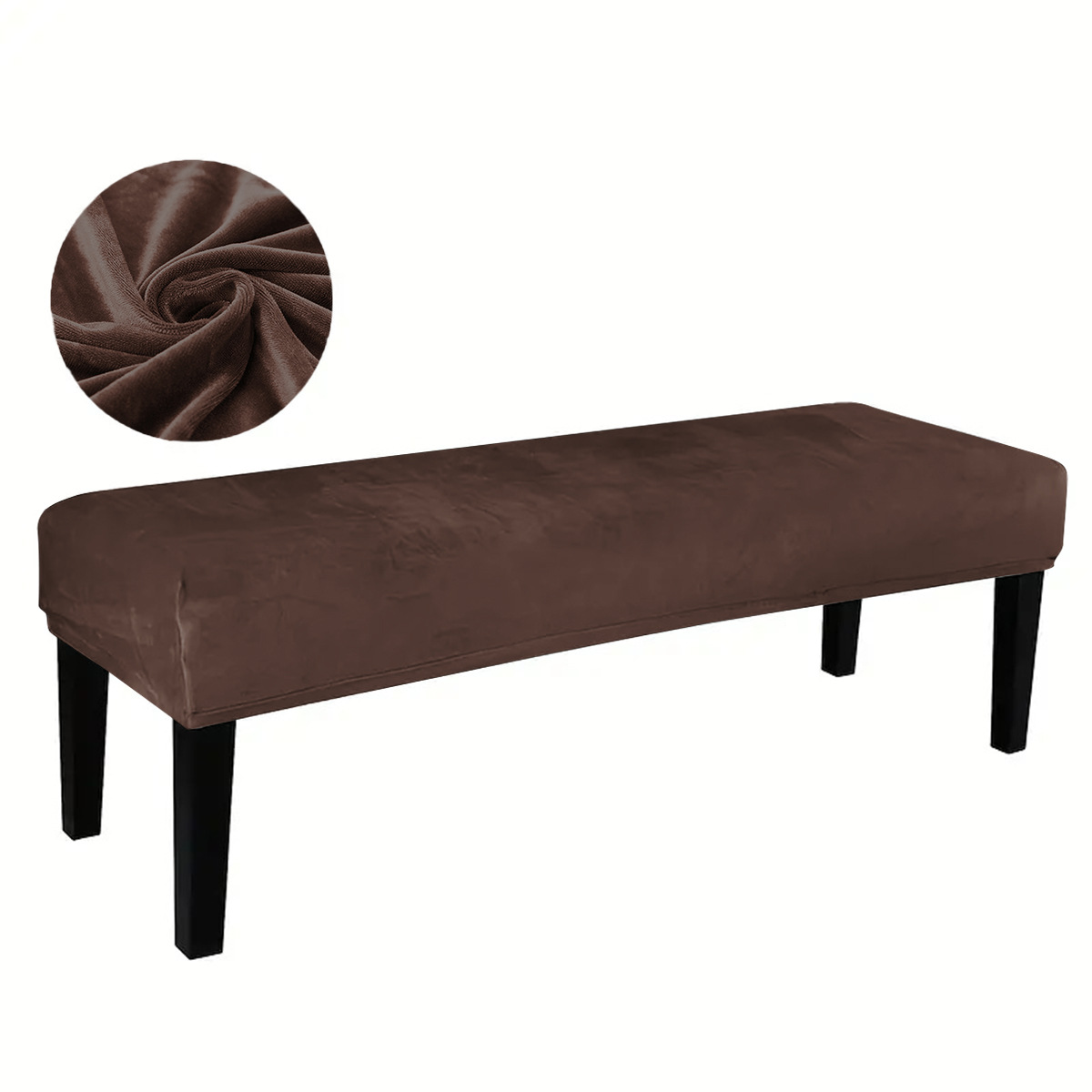 Picture of Cross-border silver fox velvet long stool cover with rope elastic all-inclusive stool cover dust-proof cross-border bench chair cover manufacturers wholesale