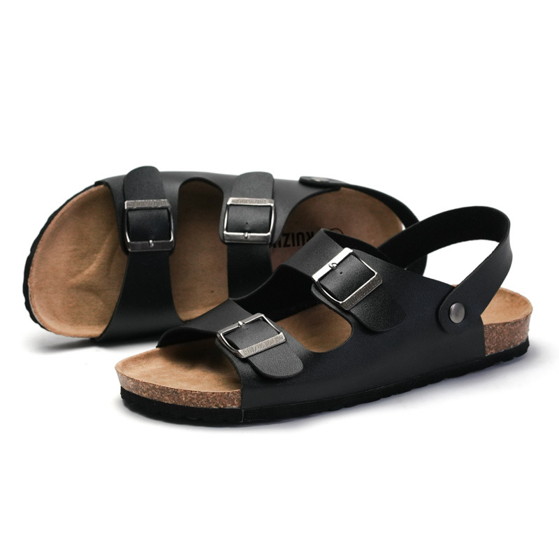 Picture of Foreign Trade Slippers Men's Summer Fashionable Flip-Flops Men's Cork Beach Korean Style Clip Foot Couple's Leather Sandals and Slippers Women's Summer