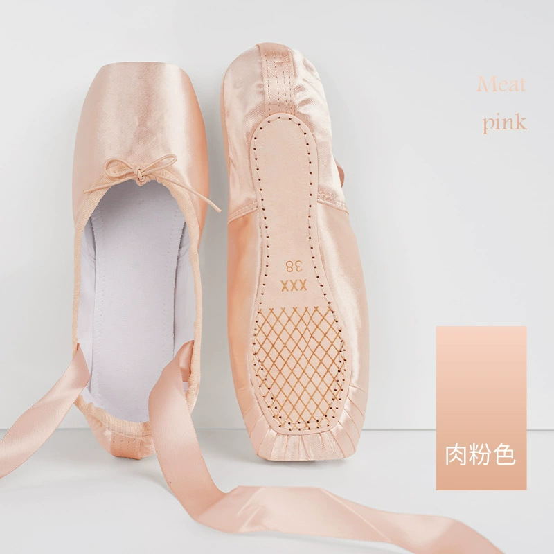 Picture of Ballet Dance Shoes for Adults, Pointe Shoes, Practice Shoes, Kidsren's Dance Shoes, Satin Straps, Girls' Flats Ballet Shoes