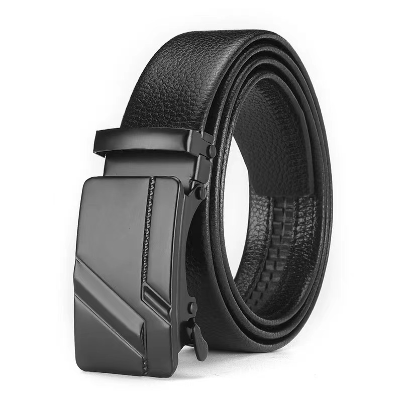 Factory Direct Sales Men's Automatic Buckle Belt Business Casual Belt Live Broadcast Drop Shipping Support Logo