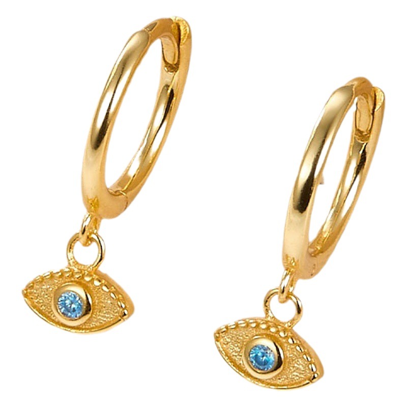 Cross-border exclusive S925 sterling silver ins style earrings simple high-end female earrings niche European and American stacked earrings
