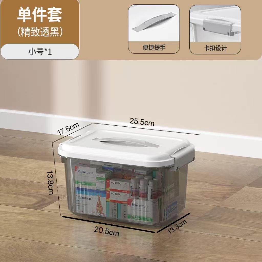 Picture of Transparent Storage Box Plastic Box with Lid Satchel Storage Box Large and Small Clothing Storage Box Organizer Box with Lid