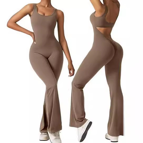 Picture of European and American Cross-border Women's Sleeveless Horn Jumpsuit Sexy Backless Vest Tight Hip Yoga Jumpsuit