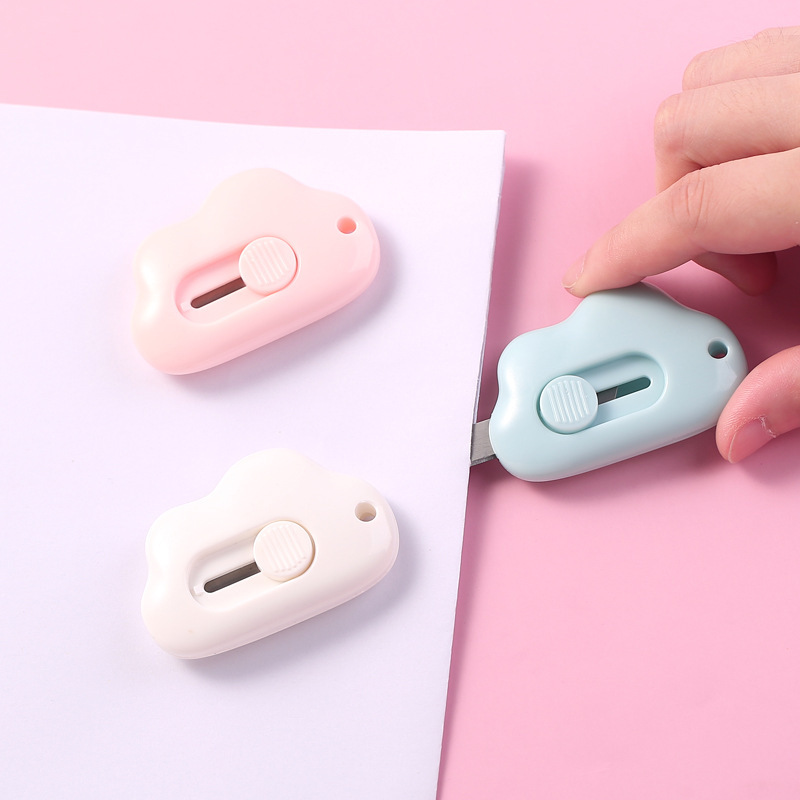 Picture of Simple portable art knife cloud mini student envelope paper cutting knife office express unpacking art knife