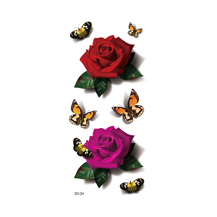 Picture of Spot Wholesale 3D Butterfly Waterproof Sweat Female Stereo Artificial Creative Temporary Stickers European and American Cross-Border Butterfly Tattoo Stickers