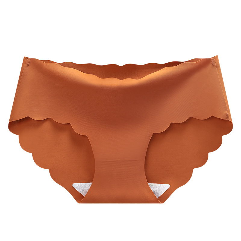 Picture of Explosions ice silk seamless one-piece panties ladies comfortable mid-waist cotton crotch girls' briefs plus size manufacturers