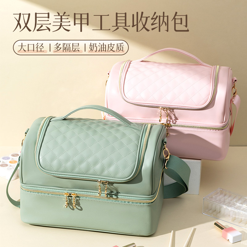 Cross-border New Nail Tools Storage Bag Large Capacity Portable Crossbody Shoulder Popular Nail Tools Storage Bag