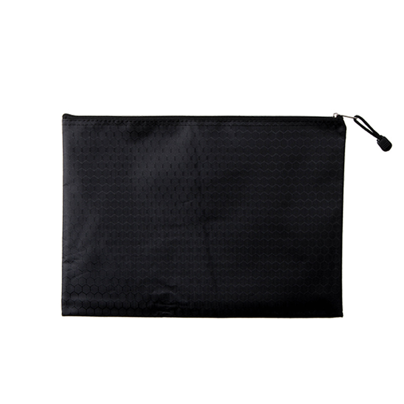 Picture of Oxford cloth football pattern zipper bag waterproof material file bag student tutorial bag a4 file bag printable logo