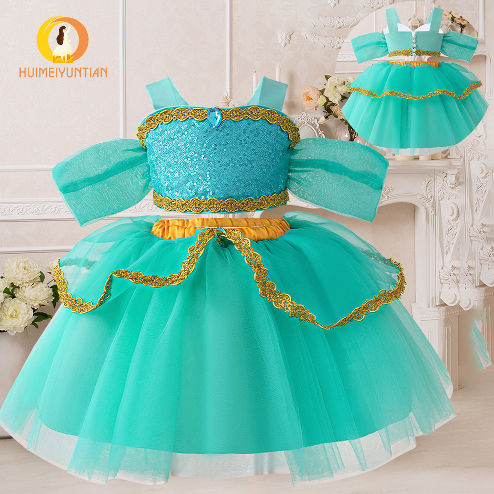 Latin magic lamp halloween cos girls princess jasmine suit little girls dance costume kindergarten costume