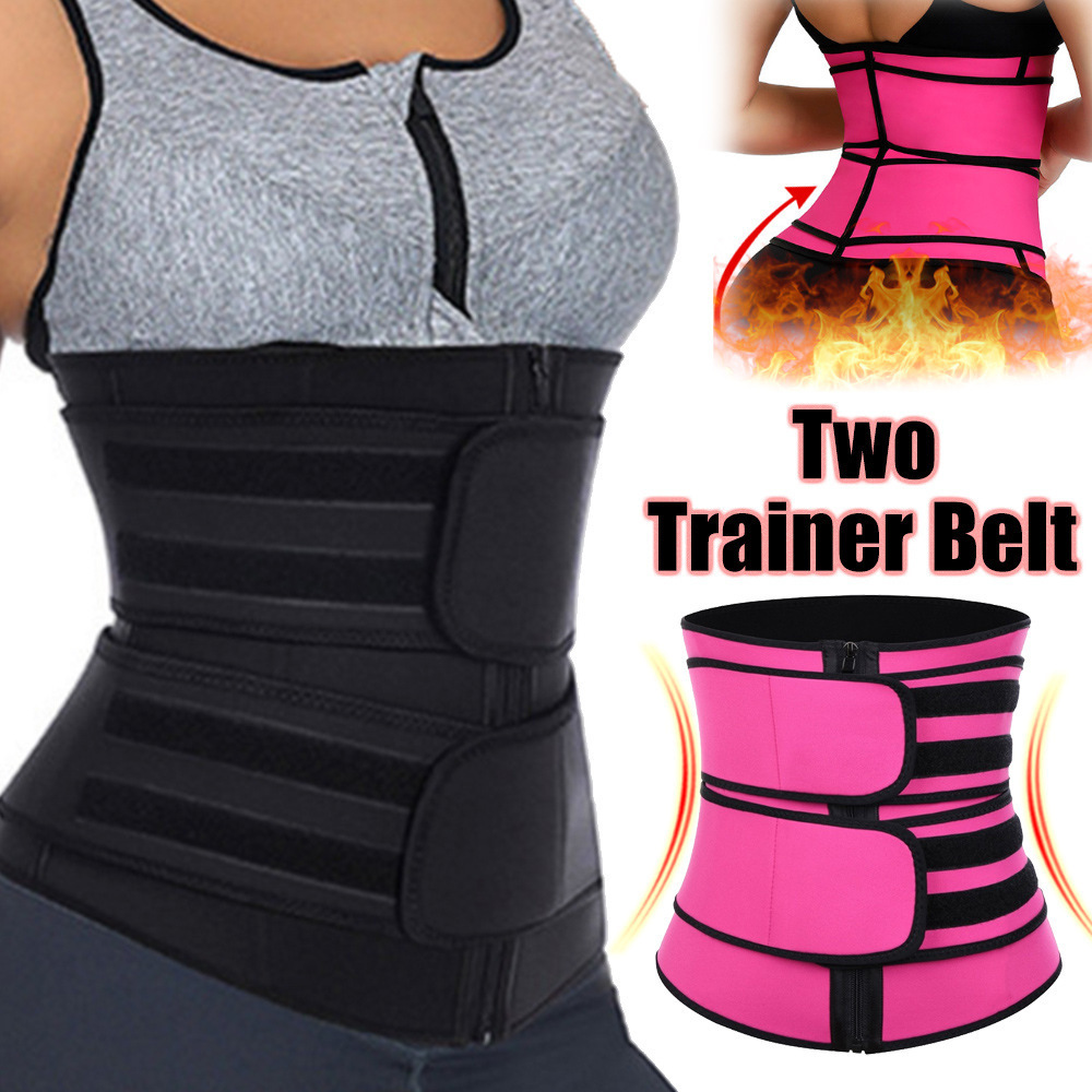 Amazon Cross-border Sports Double-layer Belt Pressurized Belly Tinker Belly Tinker Belt Sweat-wicking Neoprene Body-shaping Belt