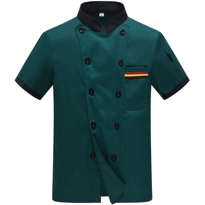 Picture of Restaurant Canteen Kitchen Clothing, Hotel Chef Work Clothes, Summer Clothing, Hotel Short-Sleeved Chef Clothes, Custom Made