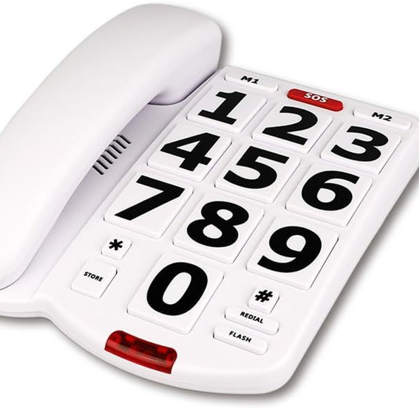Cross-Border Elderly Telephone with Large Characters, Key Ringtone, Extra Large Landline Telephone, Number Storage Telephone, Meiyunsheng
