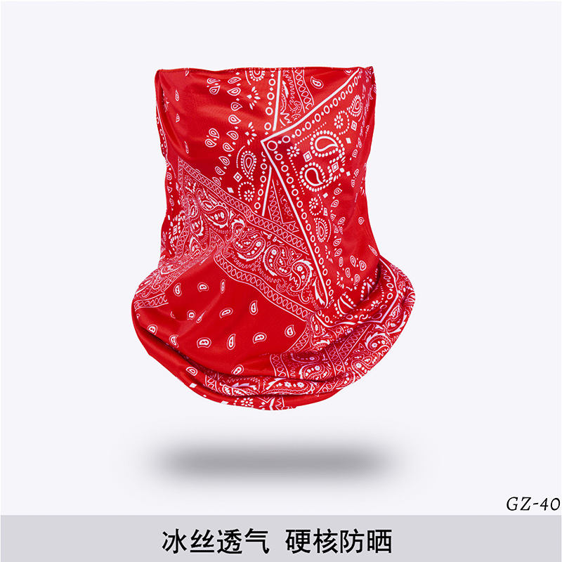 Picture of Outdoor ice silk mask changeable ear scarf men's and women's bicycle riding hood collar sun protection scarf summer