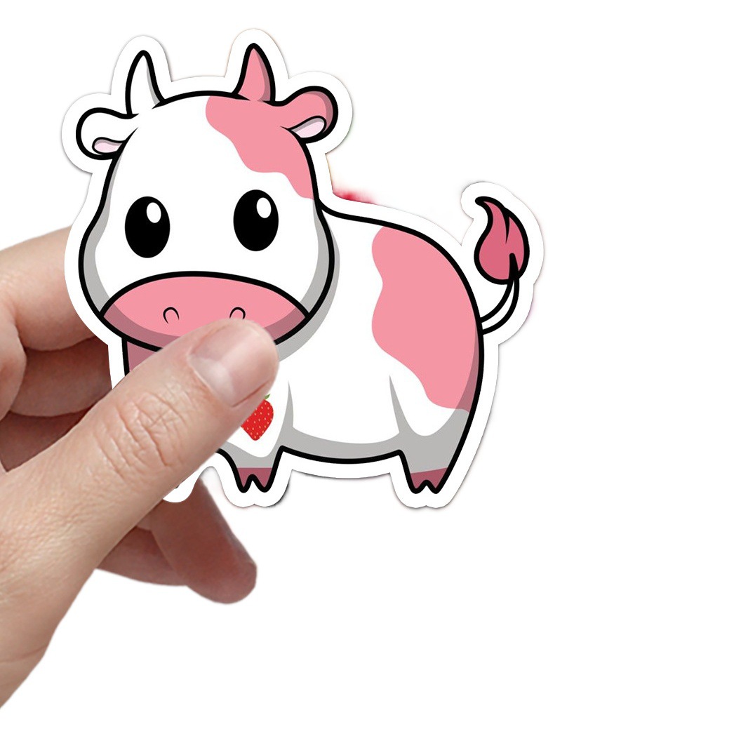 50 Cute Cartoon Cow Personality DIY Decorative Stickers Scooter Luggage Refrigerator Stationery Creative Stickers