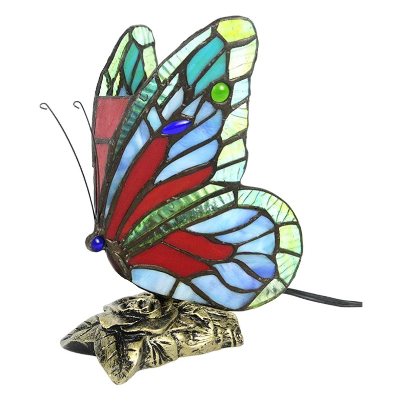 Huijing Tiffany Butterfly Decorative Bedside Nightlight Student Children Writing Eye Protection Table Lamp Amazon AliExpress