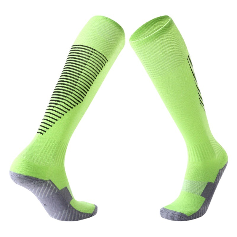 in stock wholesale thickened towel bottom long tube football socks for children and adults outdoor sports competition training