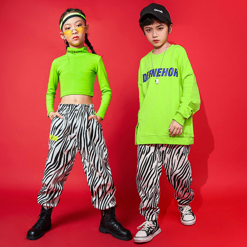 Girls' Jazz Dance Costume Girls' Trendy Children's Hip-Hop Hip-Hop Suit Boys' Trendy Drum Drum Costume