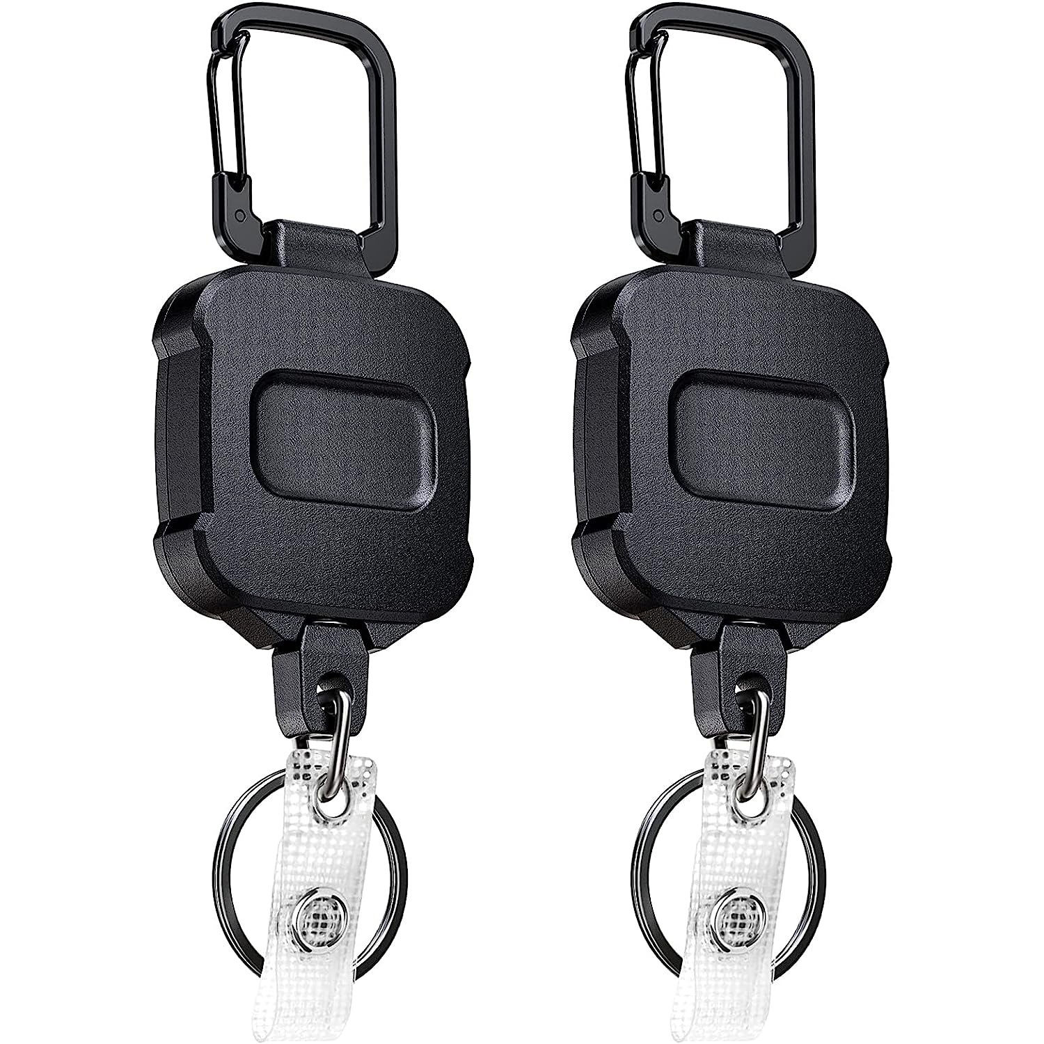 D-shaped black mountaineering buckle easy pull-up buckle high elastic wire rope telescopic key buckle easy pull-up buckle easy pull-up telescopic buckle