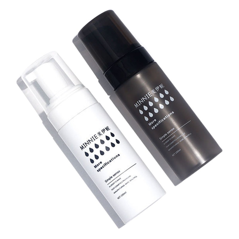 Frosted bottle 150ML plastic pet white tooth cleaning mousse bottle press foaming bottle foam bottle facial cleanser bottle