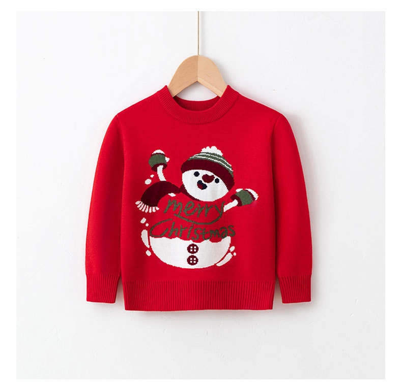 Picture of 2023 Europe and the United States new children's Christmas sweater children's clothing girls boys autumn and winter cartoon pullover sweater