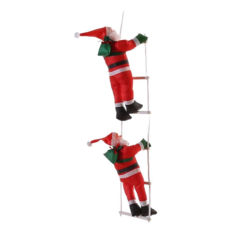 Cross-Border Christmas Pendant Window Ladder Santa Claus Decoration Christmas Doll Ladder Holiday Party Props