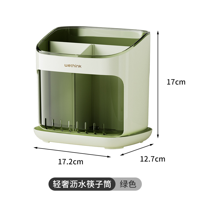 Picture of Kitchen Chopstick Rack Floor-Standing Household Chopstick Barrel Kitchen Family New Drain Storage Box Chopstick Basket Chopstick Cage