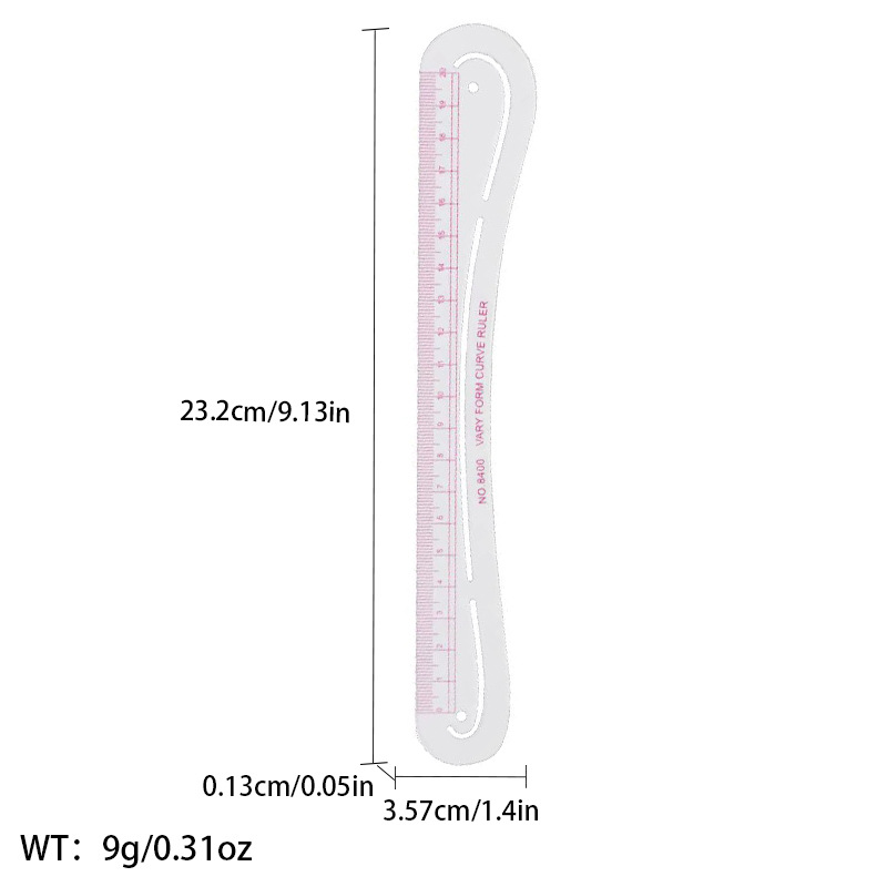 Picture of Pattern printing ruler clothing scale pattern making clothing curve cutting sewing tool multi-functional pattern printing ruler