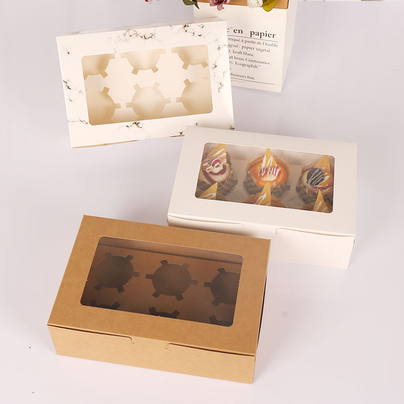 New souffle cupcake packaging box mousse pudding packaging box spot can be customized bulk