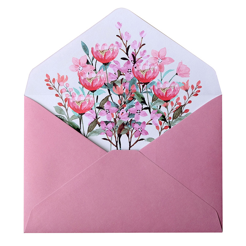 Picture of Wedding Letter Paper Set Invitation Letter A5 Handwritten Love Letter Paper Spring Flower Opening Letter Paper High-End