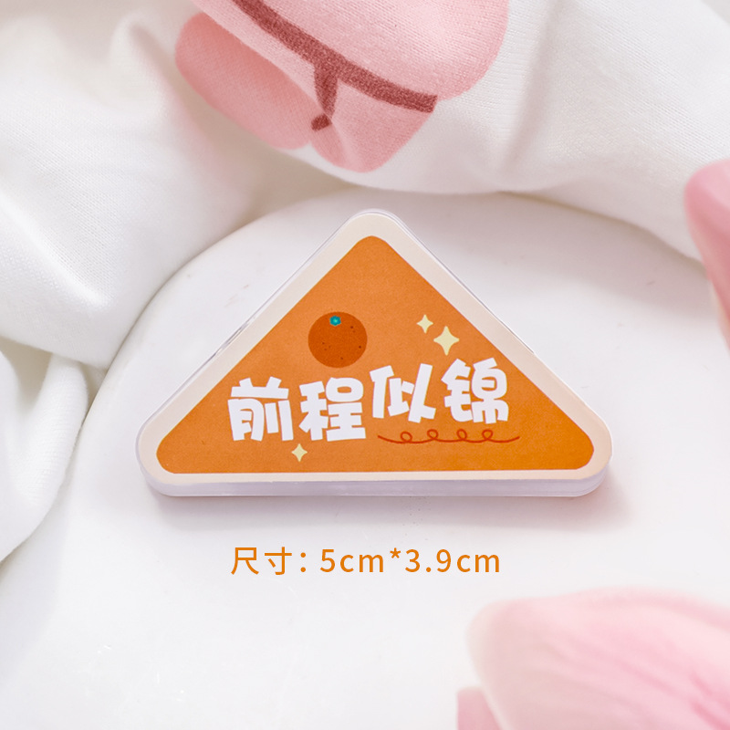 Picture of Creative inspirational text triangle clip student pp note clip acrylic document anti-roll clip test paper storage corner clip
