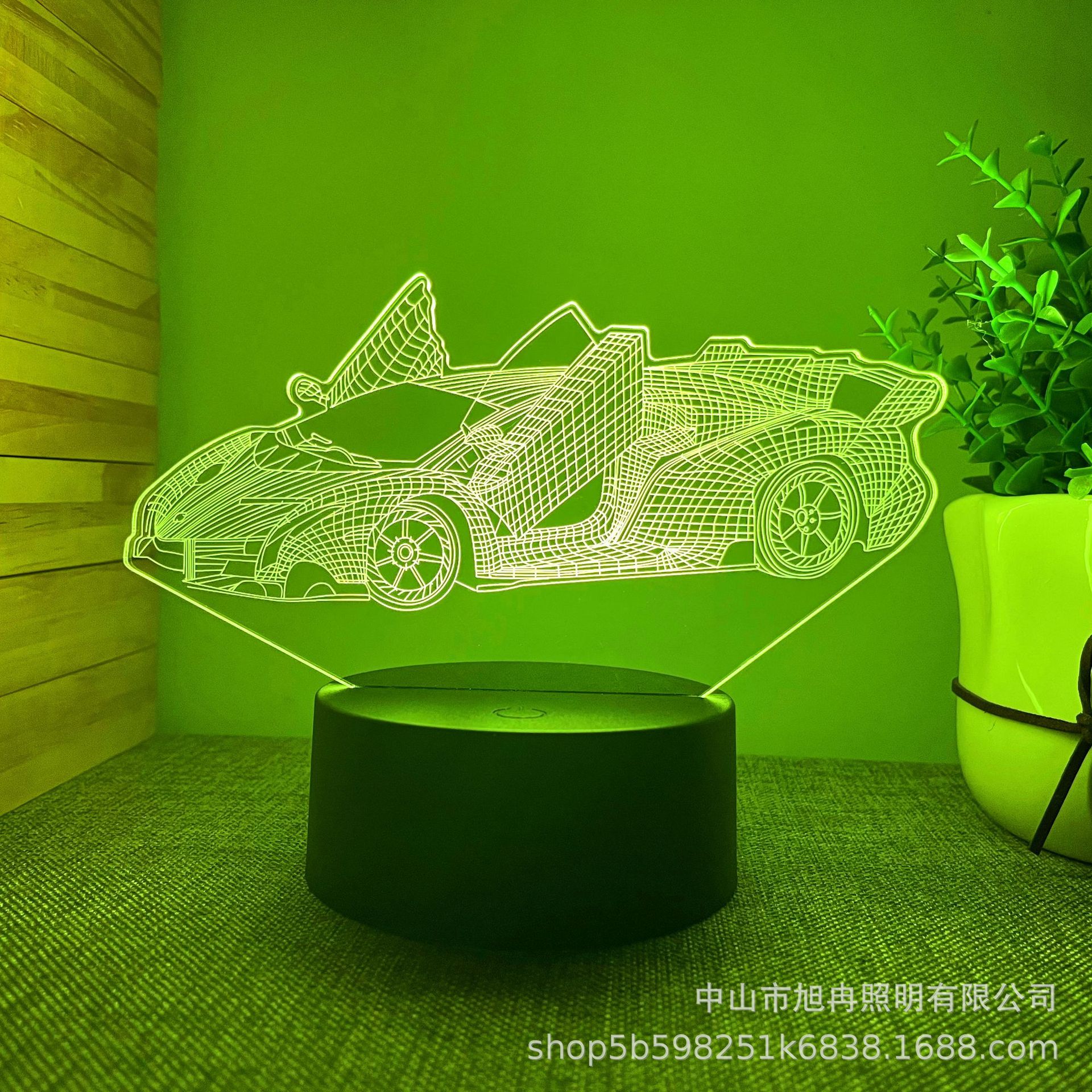 3D night light Foreign trade new off-road vehicle black touch colorful remote control 16 color creative desk lamp bedside lamp