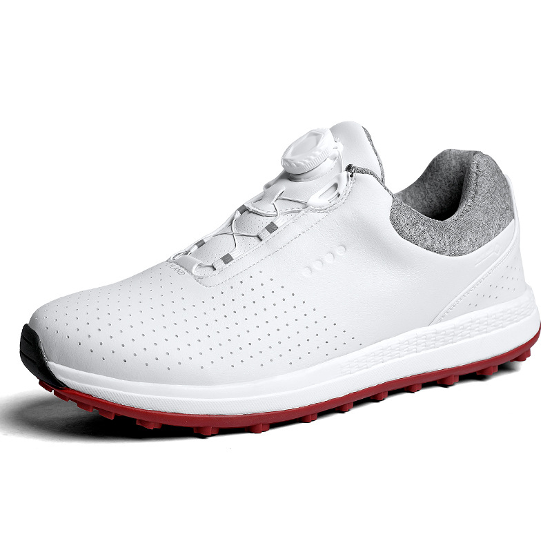 Picture of men's professional golf shoes new swivel buckle spikeless golf training sneaker plus size 40-47