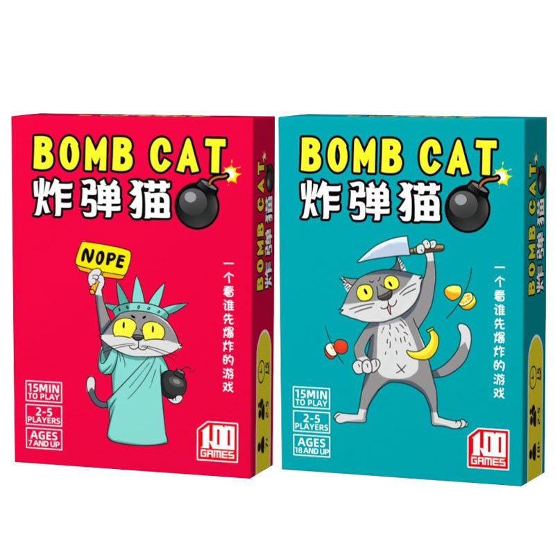Casual Fun Card Board Game Bomb Cat Explosion War Educational Toys Adult Family Parent-Child Multi-Person Gathering