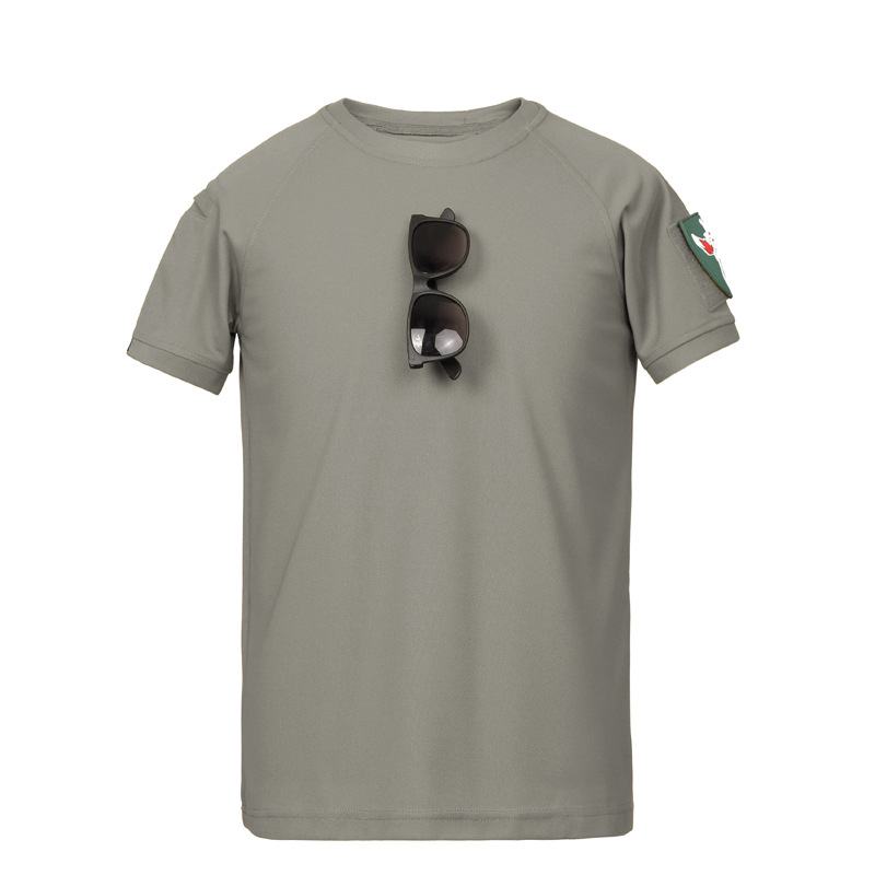 Picture of Summer Elastic Short-Sleeved T-Shirt Men's Loose Large Size Tactical Short-Sleeved Elastic Quick-Drying Military Fan Training Uniform T-Shirt
