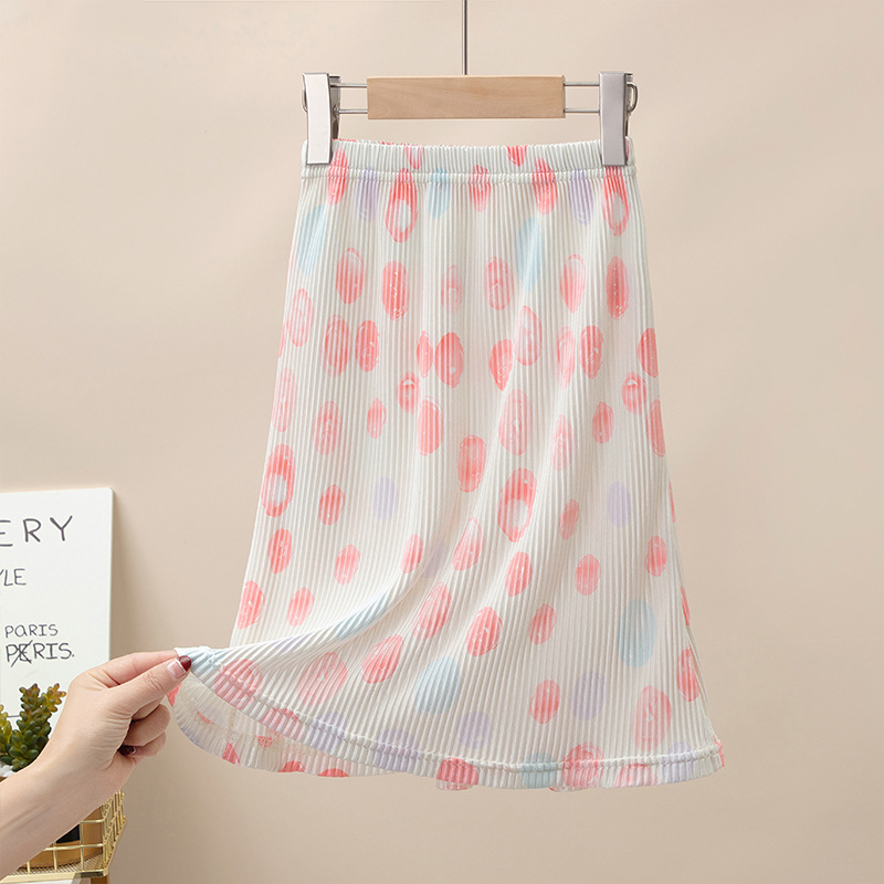 Picture of Girls' Skirt Summer New Simple All-match Skirt Children's A- line Skirt Home Nightdress Children's Pleated Skirt