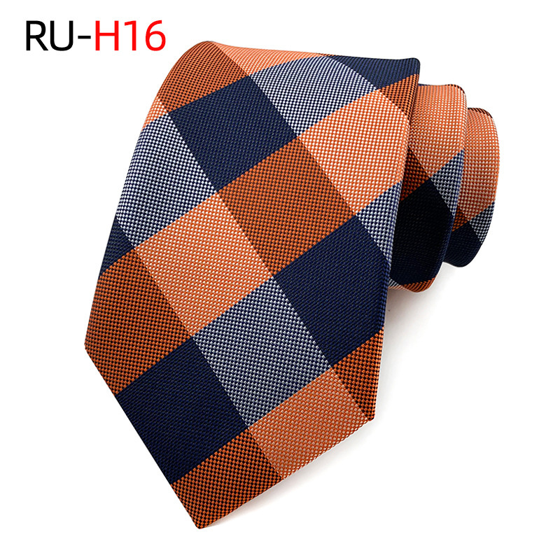 Picture of Tie Men's British Vintage Brown khaki brown Plaid Business Casual Striped Red Wedding Tie